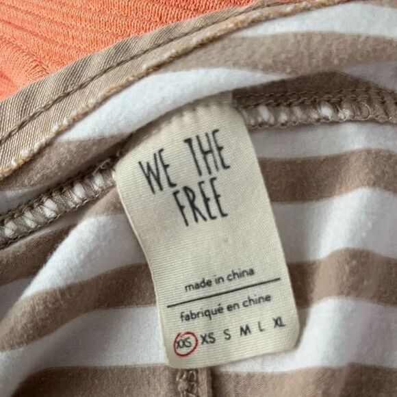 Free People Button Down Striped Tank Top Cream & White Size XXS - Picture 5 of 5